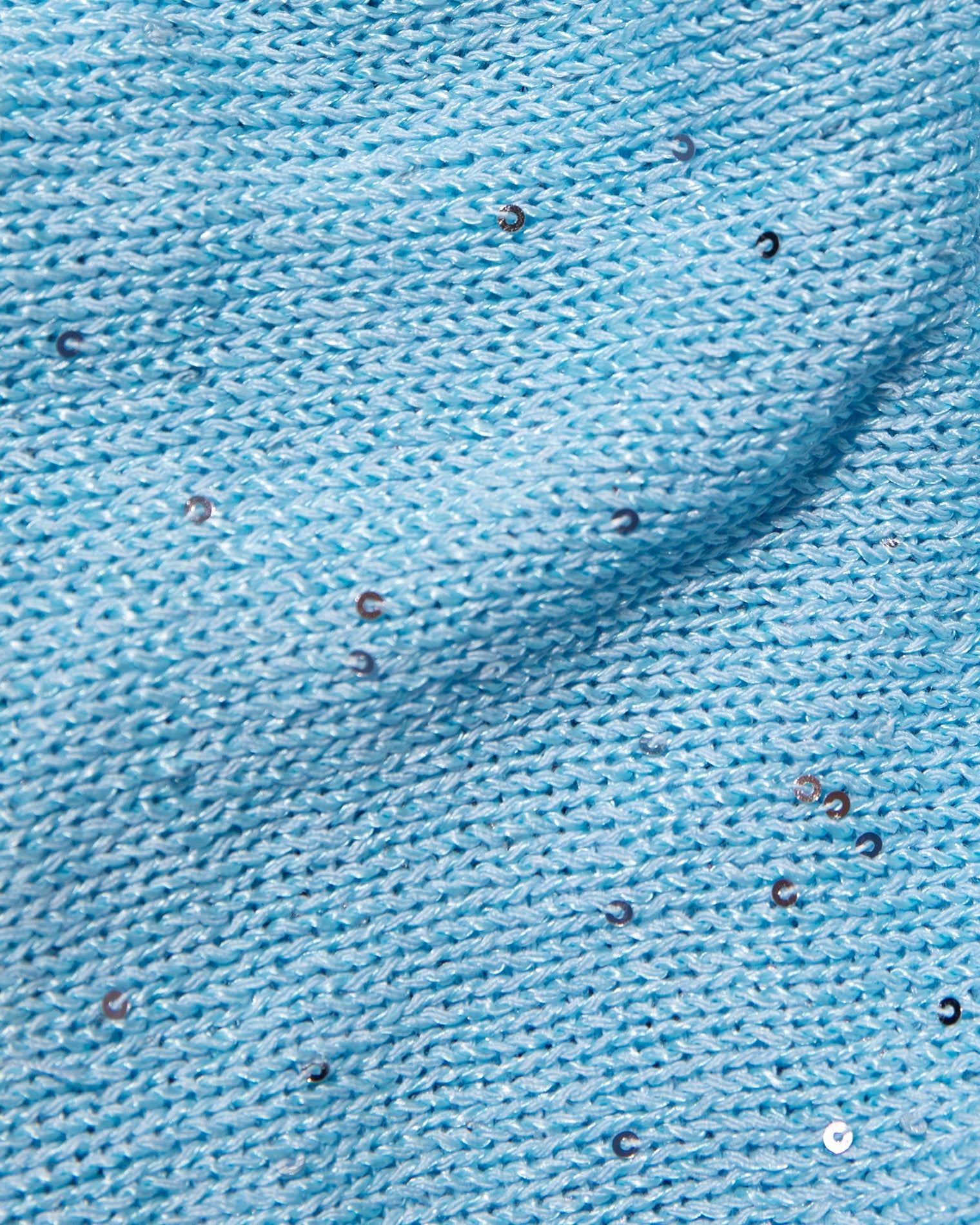 Jupe longue à sequins avec liens entrecroisés à la taille bleu ciel
