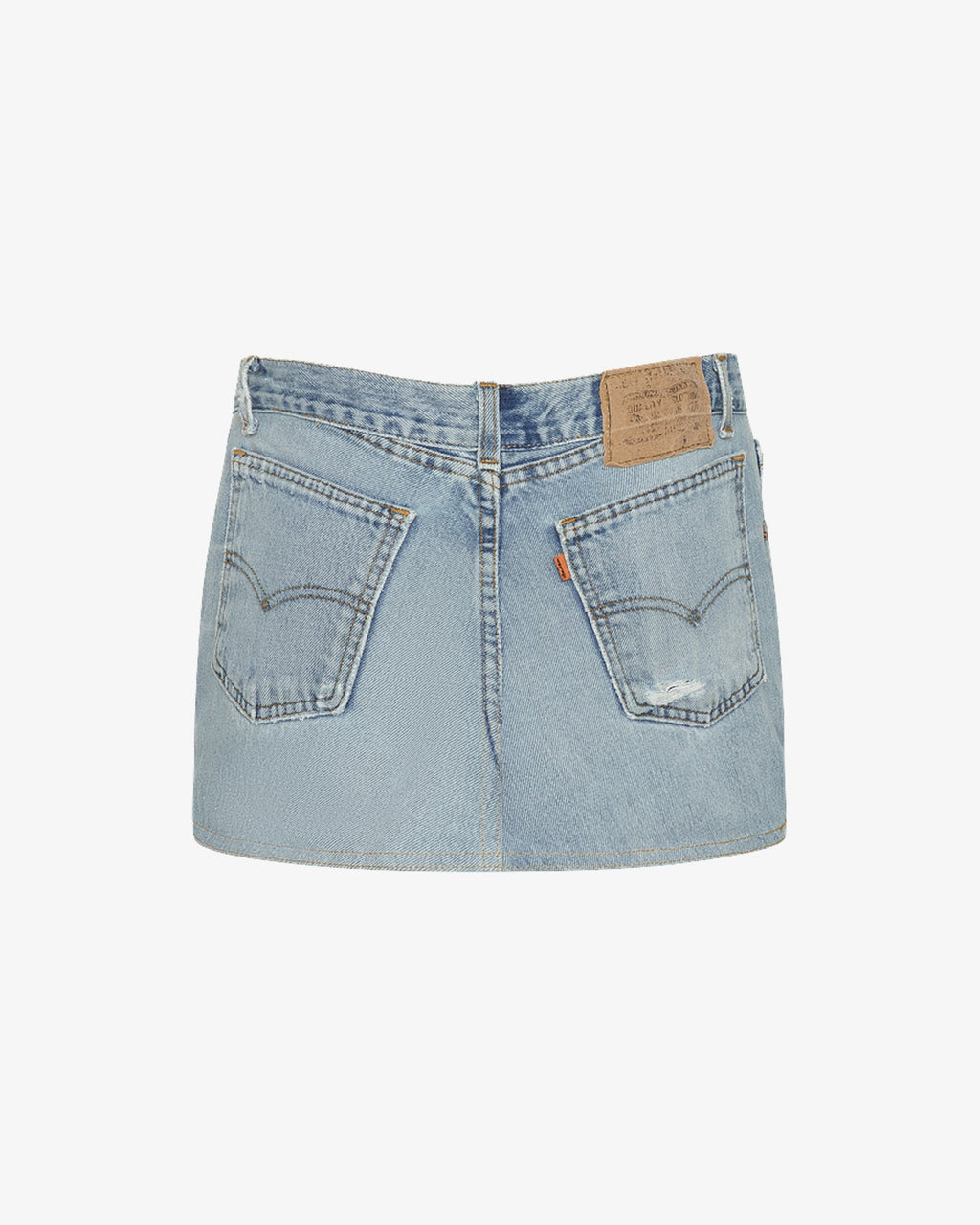 Mini-jupe en jean taille basse bleue