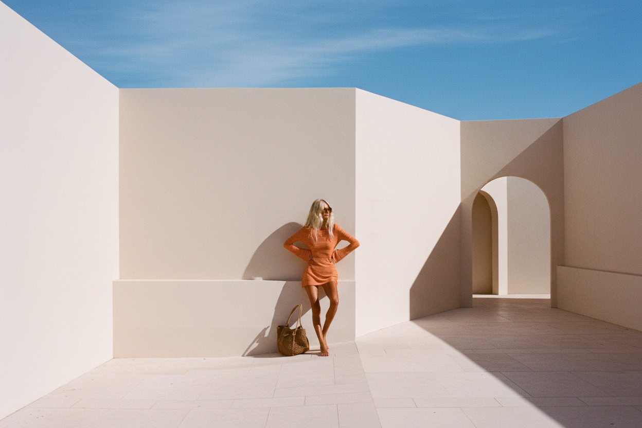 Hero Banner - Orange Stripe Dress
